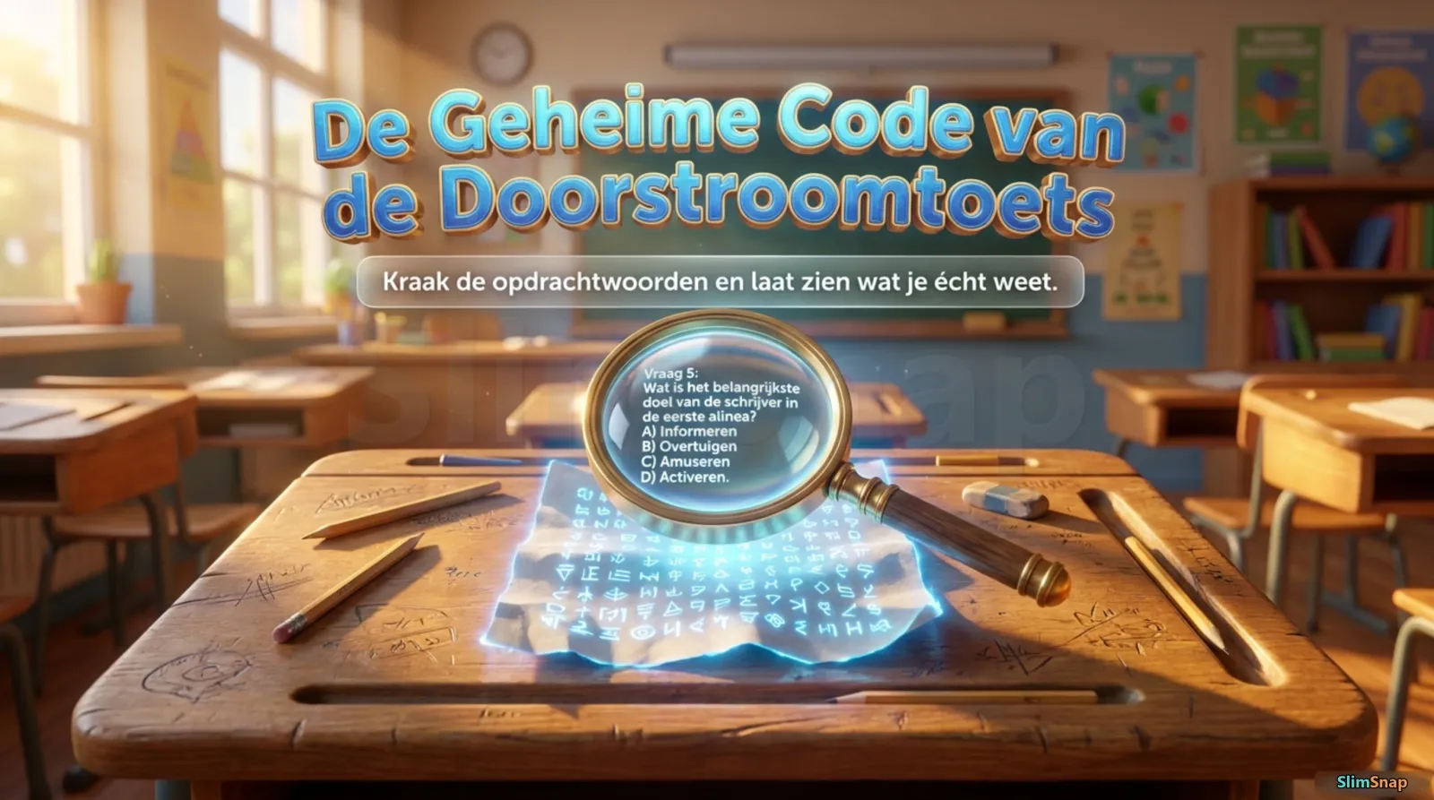 Les ‘De Geheime Code van de Doorstroomtoets’ — kraak de opdrachtwoorden