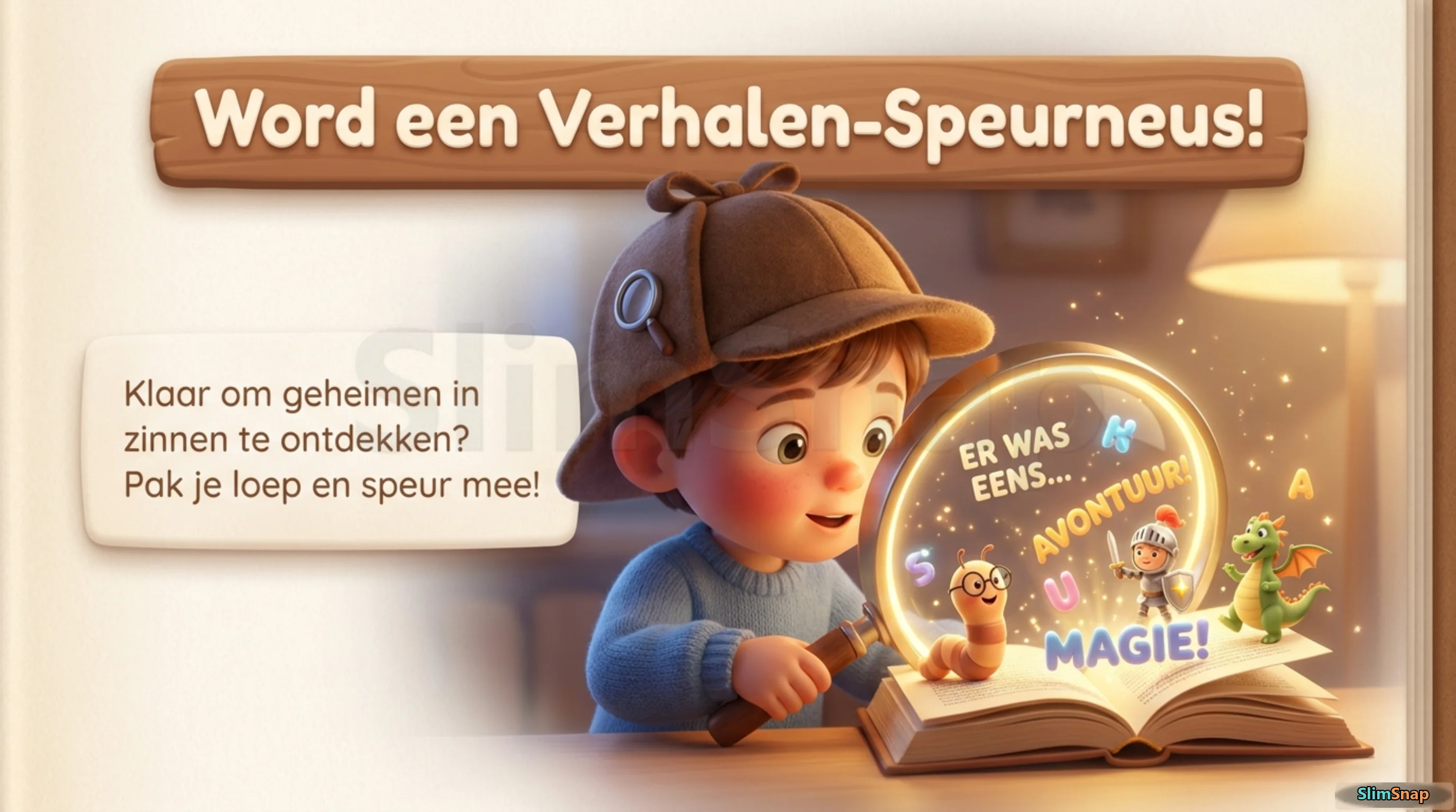 Les groep 3 ‘Word een Verhalen-Speurneus’ — geheimen in zinnen ontdekken met je loep